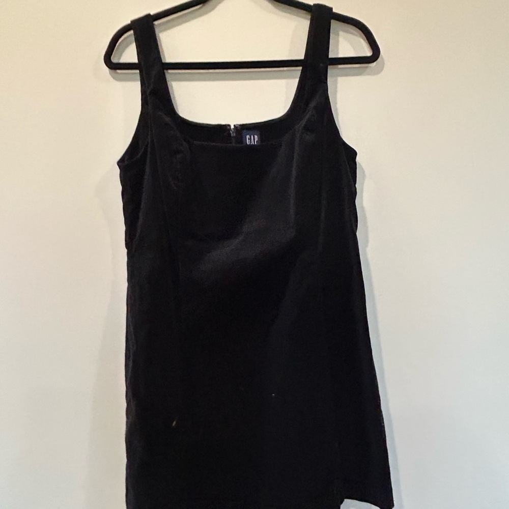 GAP Black Velvet Sleeveless Dress